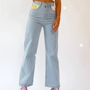 Tutti Fruitti Denim Jeans, size L. Never worn.